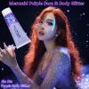 Go Ho Mermaid Purple Face Body Glitter Gel,Holographic Purple Hair Glitter,Mardi Gras Outfit for Women Kids,Chunky Sequins Glitters for Eye Lip Nails,Festival Rave Accessories view 2