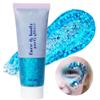 Go Ho Light Blue Face Body Glitter Gel,Blue Mermaid Face Paint Makeup,Holographic Chunky Sequins Glitters for Eye Lip Hair,Halloween Costumes Festival Rave Accessories,52g view 1