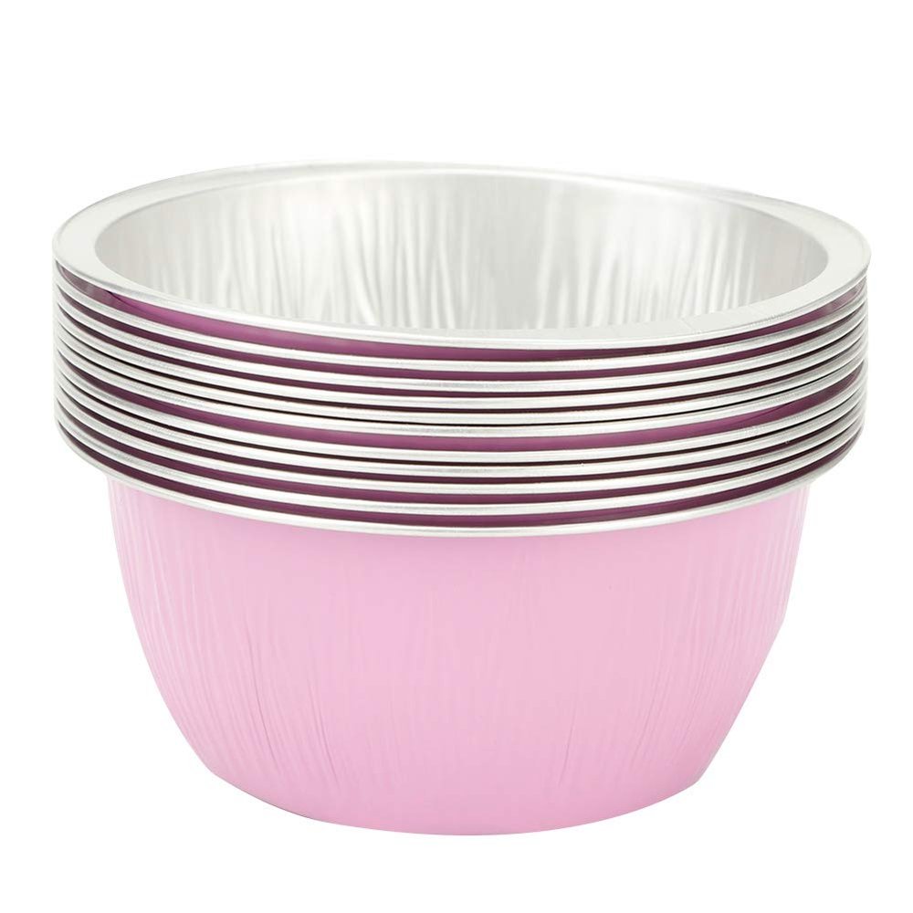 10pcs Wax Melting Bowls, Melting Wax Bowl, Wax Bean Melting Bowl, Wax Bowl Wax Aluminum Melting Bowls Foil Melting Wax Bean Waxing Body Hair Removal Tool Container for Beauty Salon