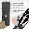 3 Swords Germany - brand quality 3 piece manicure pedicure grooming kit set for professional finger & toe nail care scissors file genuine leather case in gift box, Made in Solingen Germany view 4