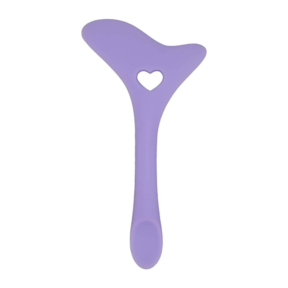 Eyeliner Stencils, Eyebrow Pencil Stencil Reusable Silicone, Eye Makeup Tool with Cream Applicator for Eye Shadow Mascara Drawing (Color : Purple)