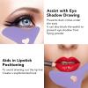 Eyeliner Stencils, Eyebrow Pencil Stencil Reusable Silicone, Eye Makeup Tool with Cream Applicator for Eye Shadow Mascara Drawing (Color : Purple) view 2