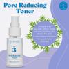 Blackhead Remover and Pore Minimizer Kit - Includes 10 Black Head Removing Nose Strips, 10 Exfoliating Cotton Swabs, 1 1 oz. Pore Reducing Facial Toner - Made with Witch Hazel and Natural Plant Extracts view 3