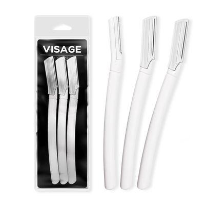Visage Precision Facial Razors, Touch-up Dermaplaning Tool, Eyebrow Razor, Facial Hair/Peach Fuzz Removal, Face Shavers for Women and Men - 3 count