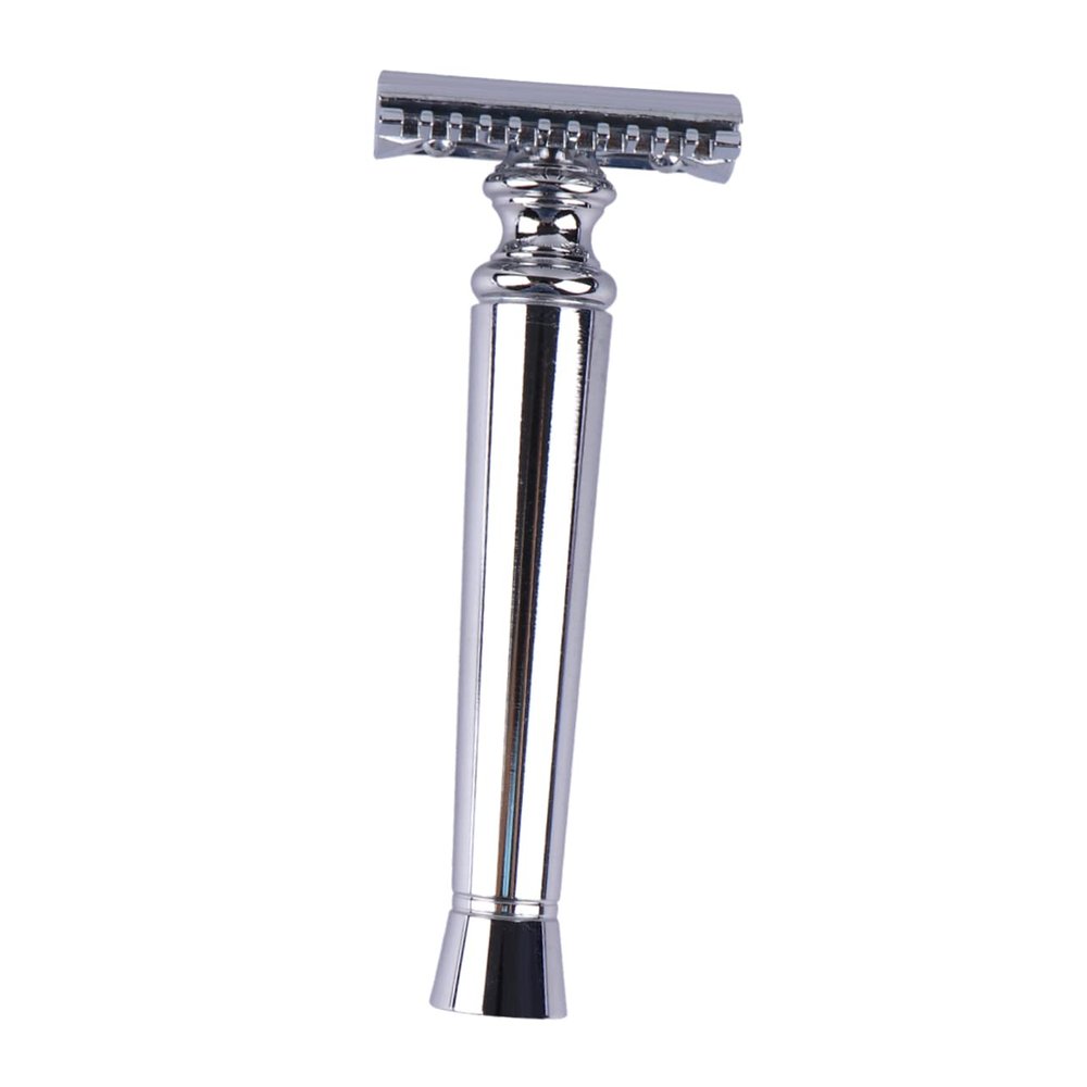 Beaupretty Old-fashioned Hand Shaver for Beard Trimming Silver Manual Shaving Tool Father's Day for Men