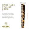 Kent 6T TY Fine Tooth and Wide Tooth Hair Comb, Handmade Styling Comb for Hair Care, Barber Combs, Beard Combs For Men, Styling Grooming for Men, Women and Kids view 2