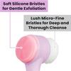 Lindo Eco Clean Face Brush, 2-in-1 Facial Cleanser, Dual-Sided Manual Exfoliating Brush, Handle Made of Natural Plant Fibers, Vegan, for Deep Cleansing & Gentle Exfoliation view 2