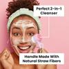 Lindo Eco Clean Face Brush, 2-in-1 Facial Cleanser, Dual-Sided Manual Exfoliating Brush, Handle Made of Natural Plant Fibers, Vegan, for Deep Cleansing & Gentle Exfoliation view 3