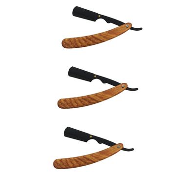 Beavorty 3pcs Manual Beard Shaver for Men Practical Eyebrow and Grooming Tool for Safe and Comfortable Shaving for Home and Travel Use Without Cutting Tool