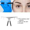 Eyebrow Ruler, Stainless Steel Eyebrow Ruler, Makeup Ruler, Eyebrow Measuring Ruler Lightweight Portable 3 Point Positions view 2