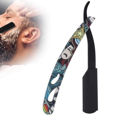 Folding Shaving Razors Holder, Manual Shaving Knife Rack Kit Stainless Steel Shaving Knife Holder Straight Razors Kit for Barber Supplies