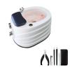 WYOERN Massage Foot Bath Pedicure Bowl Feet Soaking Tub Pedicure Kit Foot Spa with Pedicure Foot Rest Acrylic Foot Bath Foot Basin Foot Chair Spa Massage Foot Bath Barrel (Size : Bath+Pedicure) view 1