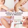 Cayzor Bikini Trimmer and Shaver Kit for Women - 2-in-1 Wet/Dry Electric Body Hair Trimmer Facial Hair Removal Cordless Waterproof Bikini Shaver Razor for Face Lip Chin Pubic Underarm Legs (White) view 2