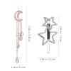 Beaupretty 4Pcs Moon Star hair clips Rhinestone Barrettes with Beads Tassel Hair charms Jewelry for Women Girl Silver Golden view 2