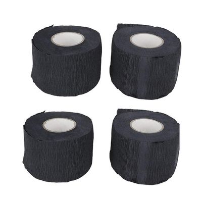 Neck Strips Rolls, Neck Stretchy Paper, Black Stretch Neck Rolls Soft Clean Comfortable Neck Paper Tissue Roll Strength Tissue Stretchable Barber Paper for Professional Barber Salon Hairdressing