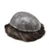 Toupee for Men Hairpiece Durable Mens Hair Replacement System Full Injected PU Mens Toupee Wig Full Poly Skin Human Hair Piece for Men 8"x10", #1 JET BLACK-120% MEDIUM LIGHT TO MEDIUM view 3