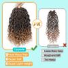 Karida Goddess Locs Crochet Hair 12 Inch, 8 Packs Upgraded Crochet Hair for Black Women, Pre Looped Crochet Faux Locs With Curly Ends (12 Inch (Pack of 8), T27#) view 3