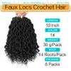 Karida Goddess Locs Crochet Hair 10 Inch, 8 Packs Upgraded Crochet Hair for Black Women, Pre Looped Crochet Faux Locs With Curly Ends (10 Inch (Pack of 8), 1#) view 2