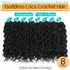 Karida Goddess Locs Crochet Hair 10 Inch, 8 Packs Upgraded Crochet Hair for Black Women, Pre Looped Crochet Faux Locs With Curly Ends (10 Inch (Pack of 8), 1#) view 4