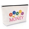 Bingo Game Lover Gift Makeup Bag Bingo Player Gift Bingo Lover Gift Casino Lovers Gift for Women Girls Cosmetic Bag Casino Gambling Gift Birthday Retirement Christmas Gift Travel Cosmetic Pouch view 1