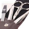 3 Swords Germany - brand quality 3 piece manicure pedicure grooming kit set for professional finger & toe nail care scissors tool genuine leather case in gift box, Made in Solingen Germany view 3