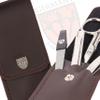 3 Swords Germany - brand quality 3 piece manicure pedicure grooming kit set for professional finger & toe nail care scissors tool genuine leather case in gift box, Made in Solingen Germany view 4