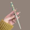 2 Pcs Green Bamboo Knots Hair Pins Stick For Buns Handmade Classical Chopsticks Women Thick Hair Hair Accessories view 3