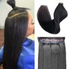 14inch Yaki Coarse Tape Ins Yaki Straight Tape In Hair Extensions Human Hair Black Women 40pcs 100g/Bundle 1Bundle Kinky Straight Tape In Hair Extension Silky-Smooth Invisible Skin Weft Full Head view 1