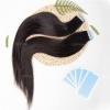 14inch Yaki Coarse Tape Ins Yaki Straight Tape In Hair Extensions Human Hair Black Women 40pcs 100g/Bundle 1Bundle Kinky Straight Tape In Hair Extension Silky-Smooth Invisible Skin Weft Full Head view 2