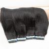14inch Yaki Coarse Tape Ins Yaki Straight Tape In Hair Extensions Human Hair Black Women 40pcs 100g/Bundle 1Bundle Kinky Straight Tape In Hair Extension Silky-Smooth Invisible Skin Weft Full Head view 3
