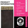 Lashey Tape in Hair Extensions Human Hair Straight Dark Brown Tape in Hair Extensions 14 Inch Natural Remy Human Hair 20pcs 50g/pack for Black Women view 2
