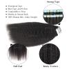 14inch Kinky Coarse Tape Ins Kinky Straight Tape In Hair Extensions Human Hair Black Women 40pcs 100g/Bundle 1Bundle Kinky Tape In Hair Extension Silky-Smooth Invisible Skin Weft Full Head view 2