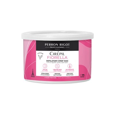 Cirepil - Fiorella - 400g / 14.11 oz Soft Wax Tin - Fresh Peony Scent & Rosin-Free Formula - Beginner-Friendly Strip Wax for Face & Body - Low Temp Refill Tin, Strips Needed