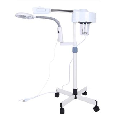 Facial Steamer, Professional 2 in 1 Hot & Cold Facial Steamer with 5X Magnifying Floor LED Lamp, Extract Blackheads for Face, Use in SPA Salon Beauty, Multifunction Skin Care Equipment