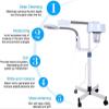 Facial Steamer, Professional 2 in 1 Hot & Cold Facial Steamer with 5X Magnifying Floor LED Lamp, Extract Blackheads for Face, Use in SPA Salon Beauty, Multifunction Skin Care Equipment view 2