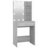 CUMYZO Dressing Table with LED Gray Sonoma 23.6"x15.7"x55.1" Gray 21.3kg/46.86Ib view 2