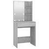 CUMYZO Dressing Table with LED Gray Sonoma 23.6"x15.7"x55.1" Gray 21.3kg/46.86Ib view 3