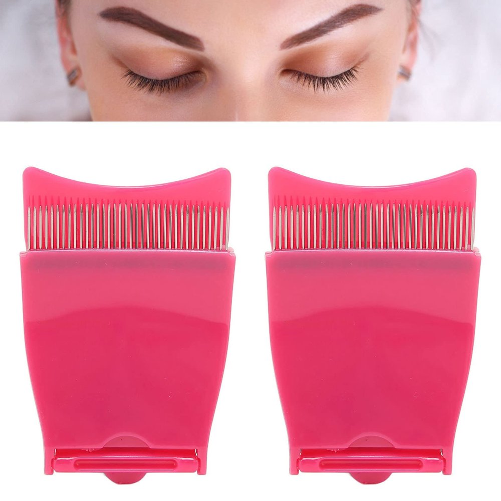 2 Pcs Eyelash Curlers, Portable Folding Eye Lash Comb, Eyelash Separator Tool, Eyelash Separator Tool, Eyelash Grooming Tool for Travel