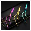4.5 Inch Small Scissors,Hair Scissors,Make-up Eyebrows,Barber Scissors,Hairdresser Scissors Hair Cutting Shears(Purple) view 1