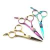 4.5 Inch Small Scissors,Hair Scissors,Make-up Eyebrows,Barber Scissors,Hairdresser Scissors Hair Cutting Shears(Gold) view 3