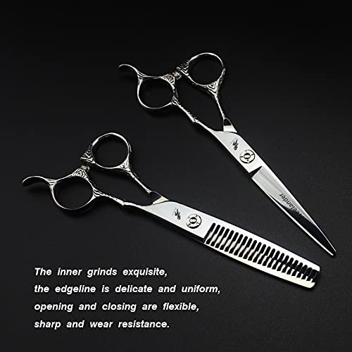 Salon Barber Hair Scissors Set Steel Professional Hairdressing Cutting Shears Thinning Trimmer Styling Tool(Set No Case)
