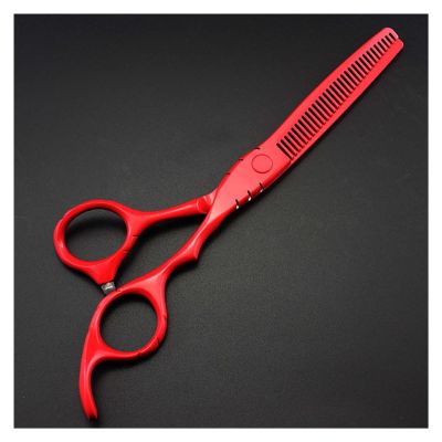 5.5/6 Inch Red Hair Cutting Scissors,Hair Thinning Scissors,Barber Scissors,Hairdressing Scissors Hair Cutting Shears(5.5 Inch Thinning)