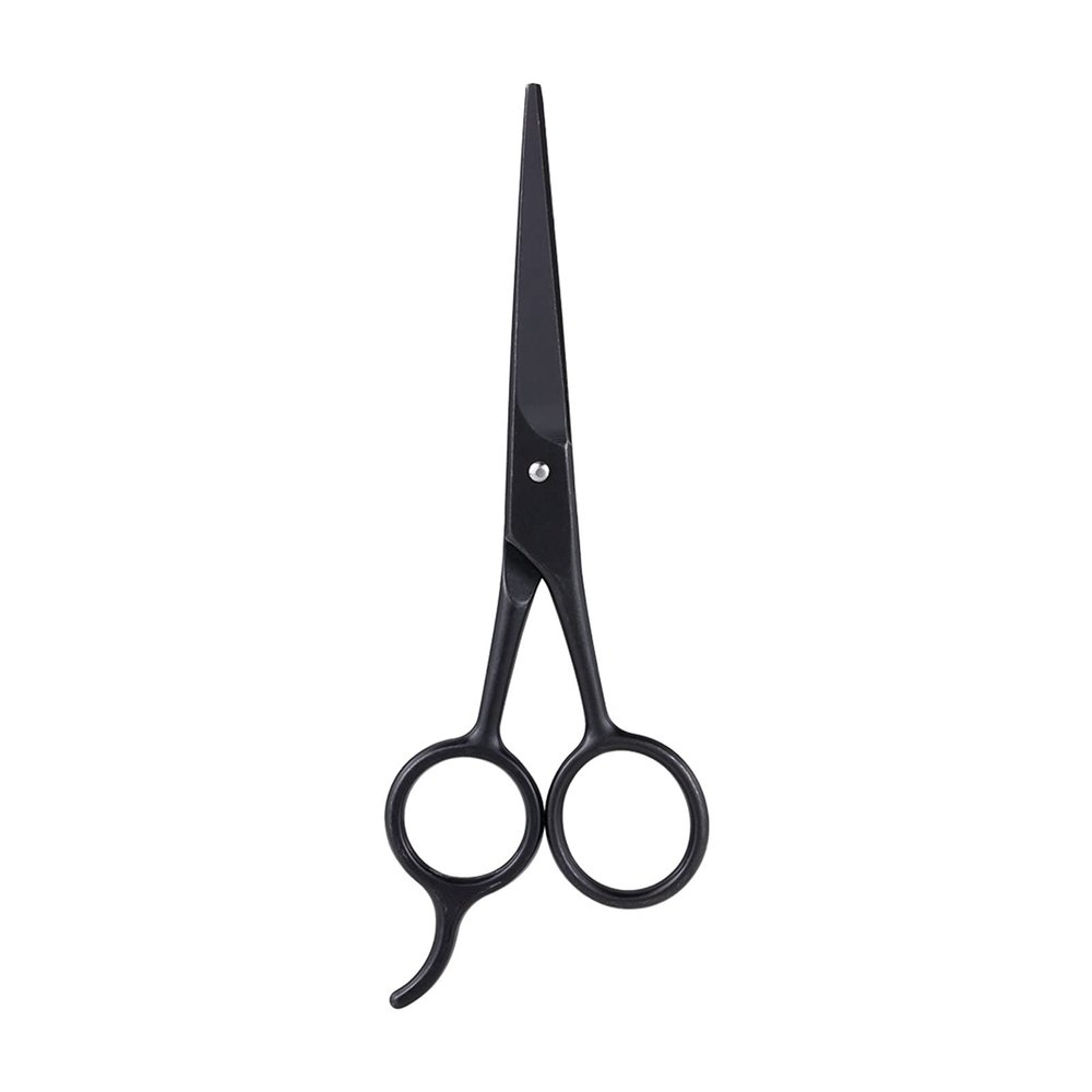 Stainless Steel Beard Scissor for Barber Home Use Black Mini Size Shaving Shear Beard Trimmer Eyebrow Bang Mustache Scissor