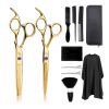 3/10pcs Hair Scissor 6 Inch Barber Hairdressing Cutting Professional Shear Stainless Steel Thinning Scissor Barbershop Salon Set Hair Cutting Shears(Red) view 1