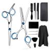 3/10pcs Hair Scissor 6 Inch Barber Hairdressing Cutting Professional Shear Stainless Steel Thinning Scissor Barbershop Salon Set Hair Cutting Shears(Red) view 2