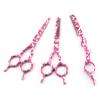 5.5 Inch Pink Leopard Print Hairdressing Scissors JP 440C Barbers Cutting + Thinning + Shaving + Bag Shears Hair Scissors Hair Cutting Shears view 4
