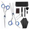 10 Pcs Set Professional 6 '' Hair Scissors with Bag Comb Clip Brush Haircut Thinning Barber Cutting Shears Hairdresser Scissors Hair Cutting Shears(Pink Set) view 2