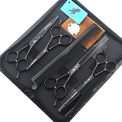 4" 5" 5.5" Barber Scissors,Professional Hairdressing Scissors Set,Hairdresser Cut Hair,thinning Scissors Hair Cutting Shears(Color:5 inch Cutting)(Set)(Set)