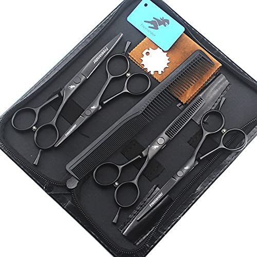 4" 5" 5.5" Barber Scissors,Professional Hairdressing Scissors Set,Hairdresser Cut Hair,thinning Scissors Hair Cutting Shears(Color:5 inch Cutting)(Set)(Set)