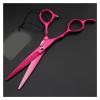 6.0 Inch Rose Red Left-Hand Scissors Professional Hairdressing Scissors Barber Scissors Straight Thin Scissors Hair Cutting Shears(Thinning) view 4